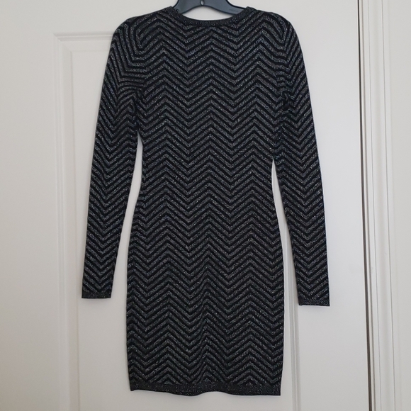 Express Black and Silver Bodycon Dress - Picture 2 of 4